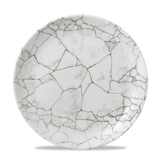 Kintsugi Agate Grey Coupe Plate